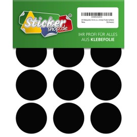 48, 50 mm, black, PVC, Weatherproof, CODING DOTS CIRCLES DOTS Stickers