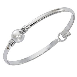 Cape Cod Jewelry-CCJ Bead Ball Bracelet | Latch Cuff for Women 7.5