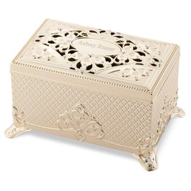 Soft Gold Anastasia Musical Keepsake Box (Free Customization) - Things Remembered