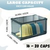SCAVATA 2 Pack Large Hat Organizer Box, Stackable Clear Baseball