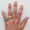 Knot Theory Turquoise Thin Stackable Silicone Ring - 2mm Slim