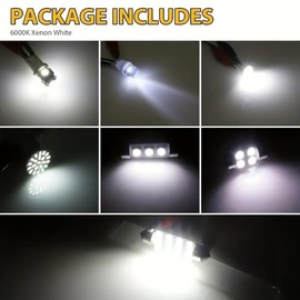 42 PCS LED para coche T10,Kit de Bombillas LED para Coche,Luces Interiores del Auto,utilizada para interiores de automóviles/domo de mapas interiores/maletero/luces de matrícula, etc.