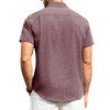 Alimens & Gentle Mens Linen Shirts Short Sleeve Button Down