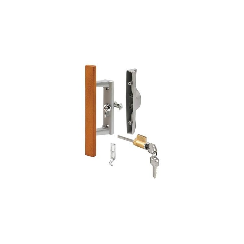 Sliding Glass Patio Door Handle Set with Internal Lock for