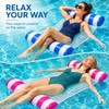 Inflatable Water Hammock with Mesh Center – Easy-Inflate, Foldable Pool