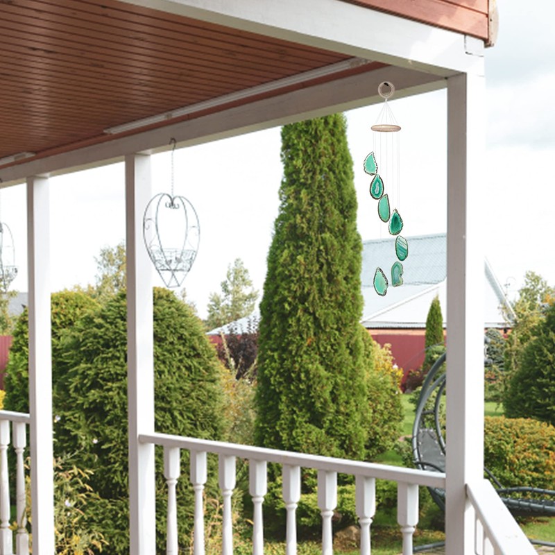 Cozy Tower Green Agate Wind Chimes for Outside Unique, Outdoor