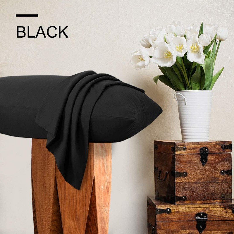 PiccoCasa Zippered Pillowcases, 100% Brushed Microfiber Polyester Pillow Case Cover,