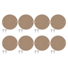 PATIKIL 8 Pack 12" Pottery Wheel Bats, 1/3" Thick Round Pottery Bat System, Pre Pin Holes 10" Apart with 1.2" Long Pin 304 Stainless Steel Screws for All Standard Pottery Wheels