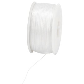 PH PandaHall 0.1mm Bracelet String White Beading Thread 50 Yards Nylon String Seed Bead Thread Sewing String for Leather Stitching Beading Jewelry Bracelets Necklace Making