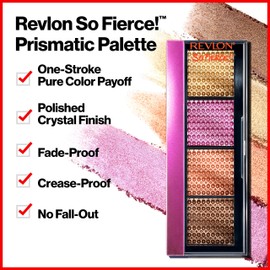 Revlon So Fierce Prismatic Eyeshadow Palette, Eye Makeup, Ultra Creamy Pigmented in Blendable Matte & Pearl Finishes, 966 The Big Bang, 0.21 oz