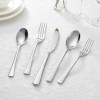 Stainless Steel Hammered Handle Flatware Set 20 Piece Silverware Bulk