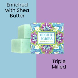 Greenwich Bay Mini Botanical Soap Bars 12 Pack – 1.9 oz Each – Scented Guest Soaps for Airbnb, Spa, Hotel, Salon, or Bath – Individually Wrapped Elegant Travel Size Bars Orchid Jojoba