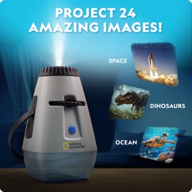Blue Marble National Geographic Kids Lantern & Image Projector - Project 24 Dinosaur, Space & Animal Images - Glow-in-The-Dark Lens Perfect for Bedroom or Camping, Projector for Bedroom, Night Light