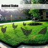 5Pcs Chicken Stakes Set Acrylic Animal Shape Statues Decoration for