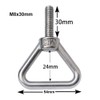 M8x30mm Triangle Lifting Eye Bolts 304 Stainless Steel Heavy Duty