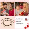 Pinky Promise Bracelets for Couples 4 Pcs Morse Code Bracelets