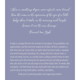 Precious Feet, Gold-Colored, Life is Beautiful Card Jewelry, Lapel Pin