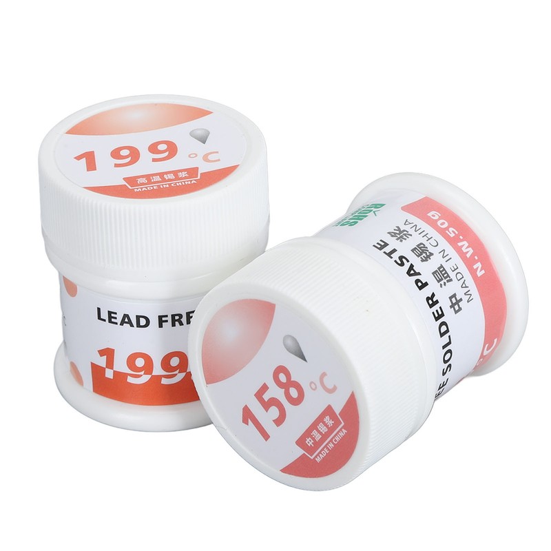 2Pcs Welding Solder Paste 25 to 45μm 158℃ 199℃ Soldering