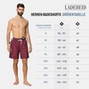 Ladeheid LA40-129 men's swimming trunks, beach shorts - burgundy, size: