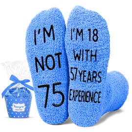 HAPPYPOP 75th Years Old Birthday Gifts - Gifts for Elderly in Their 75s, Gift Ideas for 75 Year Old Man Woman, 75th Birthday Socks for Men Women