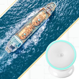 Kathfly 2 Pieces Motion Sensor Night Lights LED Cordless Puck Small Wall Lights with Rotating Base for Cruise Cabin Hallway Bedroom Kitchen Closet Stairway, White(Charging)