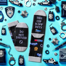 Zmart Police Gifts Police Officer Gifts for Men - Gifts For Cop Police Retirement Gifts Police Chief Gifts Police Week Gifts, Police Cop Socks