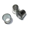 3Pcs Gray Thimbles Tailor Sewing Tool Silver Metal Grip Finger