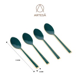 Artesà Stainless Steel Teaspoon Set, 4 Pieces, Gift Boxed