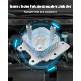 TIKSCIENCE 213053TA2A Engine Oil Cooler Fit for Nissan Altima 2014-2018 2.5L Rogue 2014-2020 2.5L Replace 213053TA0A 213053TA1A 213053TA3A, Oil Cooler Housing