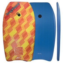 Wham-O 33" Body Board for Beach, Lightweight Boogie Boards with EPS Core, Fiber Clad Bodyboard with Wrist Leash for Kids Teens Adults