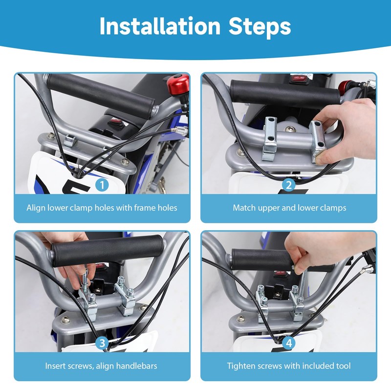 MX650 Handlebar Risers for Razor MX350 MX400 ZR350 MX650 MX500