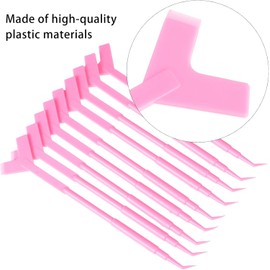 Herramienta para Permanente de Pestañas en Plástico, 10 Piezas Rosa, Reutilizable, para Lifting y Grafting, Uso en Casa o Salón, Diseño Separador