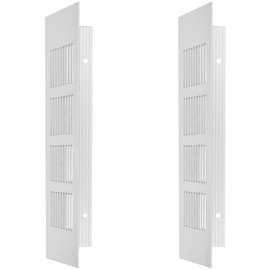 2 PCS 80 * 200mm Silver Aluminum Alloy Mesh Air Vent Grille Cover for Cabinets and Furnitures