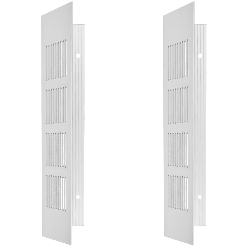 2 PCS 80 * 200mm Silver Aluminum Alloy Mesh Air