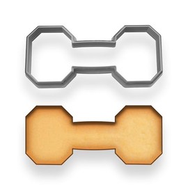 Dumbbell Cookie Cutter (4x1.68 Inches) - Fitness & Gym Inspired Baking Tool