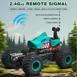 Dinosaur Toys Remote Control Car - 2.4 GHz High Speed 36KM/H RC Cars Toys,1:16 Scale All Terrain RC Cars,Headlight and Rechargeable Battery Gifts for Adults Boys 6-12.