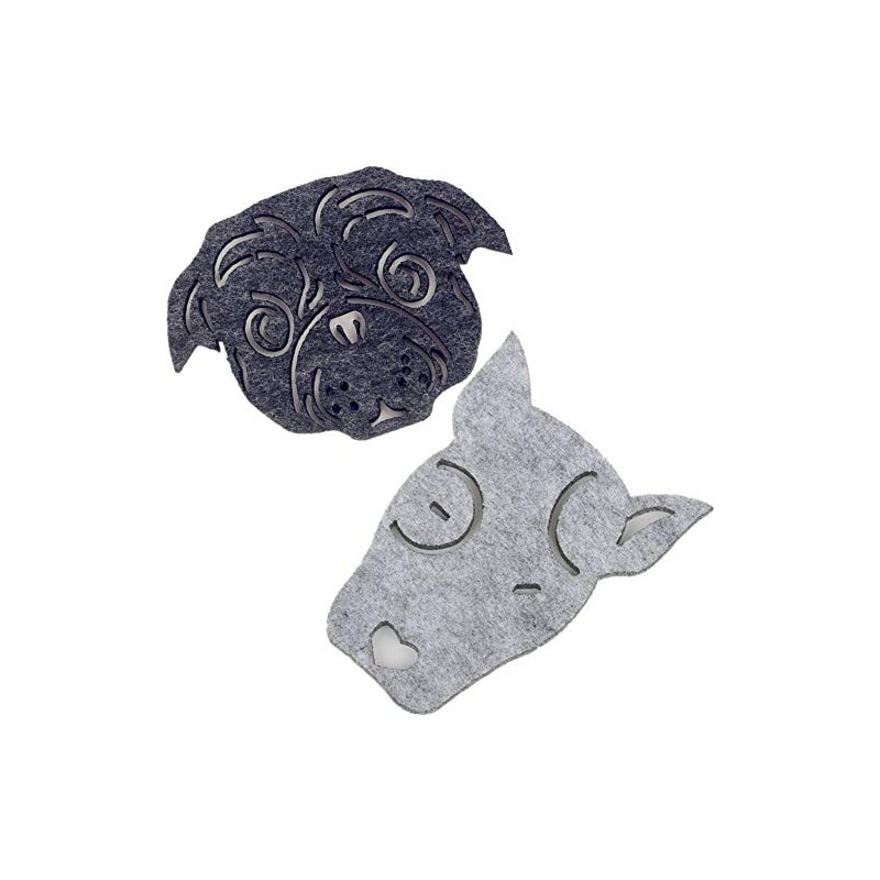 Dulce Cocina Love Paw Polyester Felt Coasters - 2 Designs