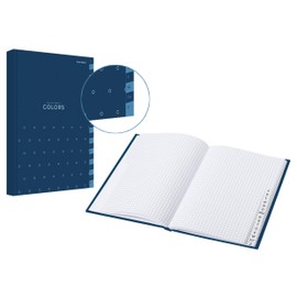 Top-2000 Index Notebook A5 96 Sheets Squared A-Z Blue Notebook with Index A-Z Index