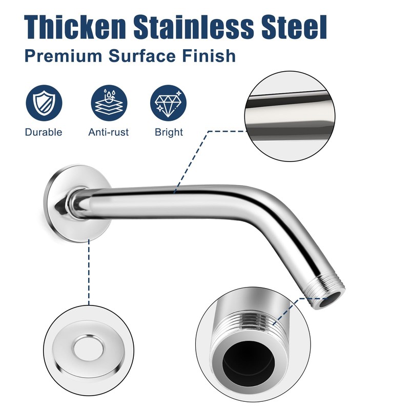 Shower Head Connector Adapter: Adjustable Handheld Showerhead Holder & 6