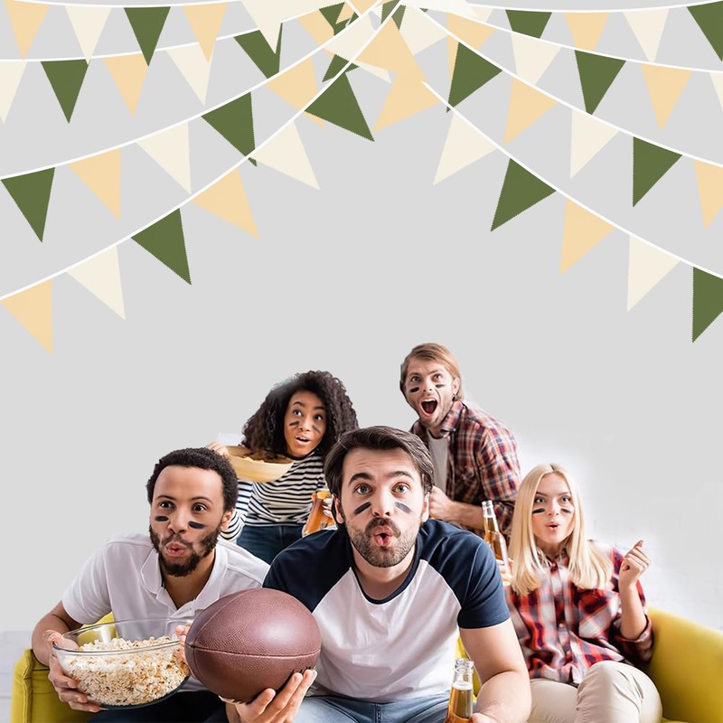 32Ft Sage Green Party Decoration Olive Green Tan Brown Cream