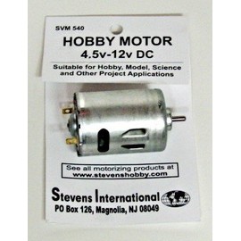Stevens International 4.5 to 12v DC Small Electric Motor (Round Can) (for high Endurance)