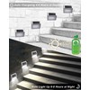 Treela 24 Packs Outdoor Fence Lights Solar Powered Deck Lights