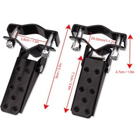 Bicycle Foot Pegs, Foldable Footrest, Foot Pegs, Steel Pedal, Black, Universal for Retro Motorcycles, ATV, BMX Bikes