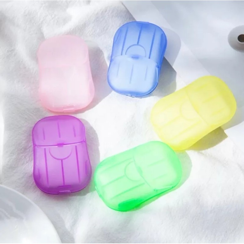 Unbranded 100 Sheets Paper Soap Portable Travel Hand Washing Soluble