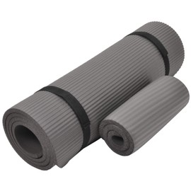 BalanceFrom GoYoga+ All-Purpose 1/2-Inch Extra Thick High Density Anti-Tear Exercise Yoga Mat and Knee Pad with Carrying Strap