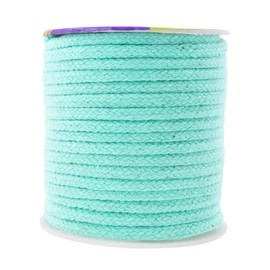 Mandala Crafts Mint Flat Drawstring Cord Drawstring Replacement, 3/16 Inch 20 YDs Mint Soft Drawstring Cotton Draw Cord Hoodie Sweatpants Drawcord Replacement
