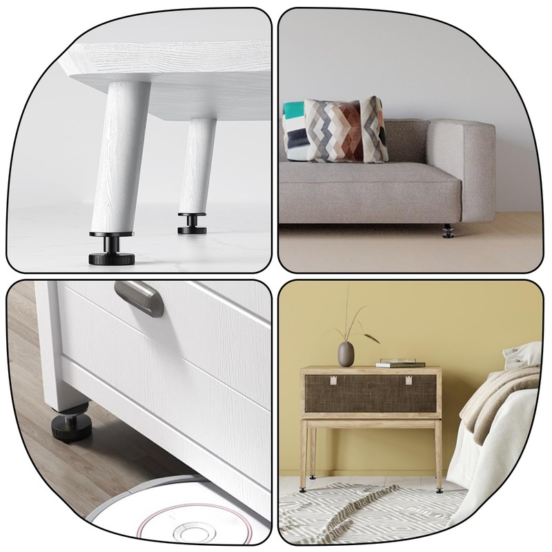 Teokantz Pack of 8 Wall Spacers, Adjustable Bed Frame, Anti-Shake