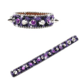 EVERBLTING Rhinestone spike Bracelet Y2k Punk rocker Goth Emo Studded Bracelet Cuff Bracelets for Women Leather spiked Bracelets for Men