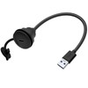 QINJOOELC USB A 3.0 to USB C Panel Mount Extension