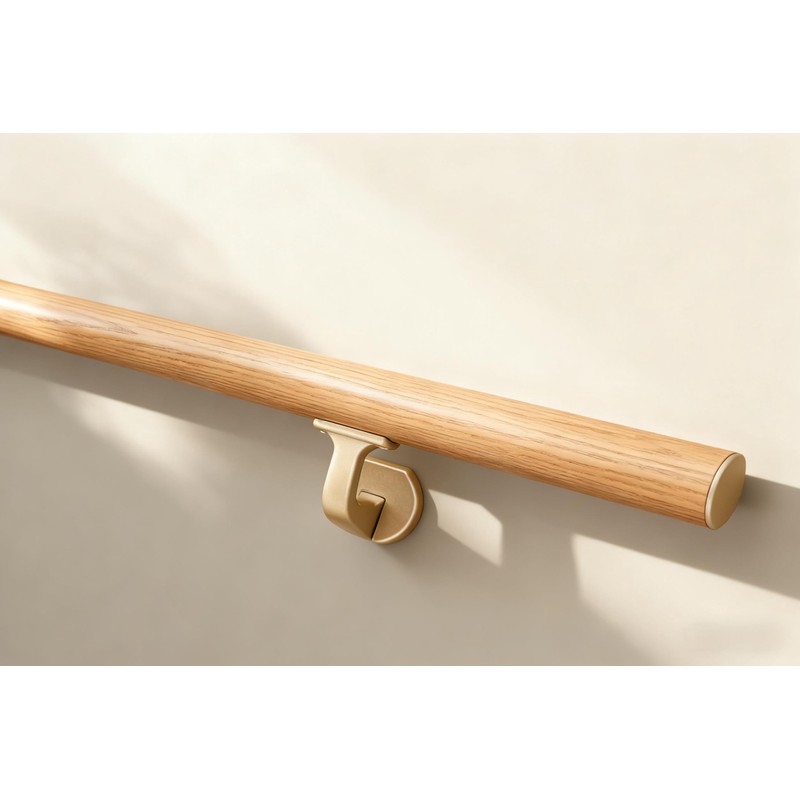 8 FT Handrails for indoor&outdoor stairs,deck,slope,Modern Aluminum Handrail Set, Wall-Mounted